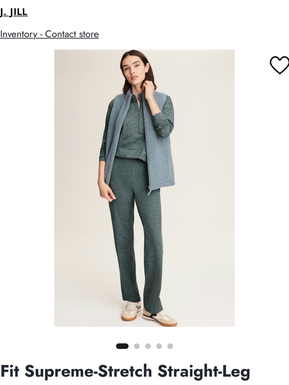 J. Jill Straight-Leg Pants in Teal Green